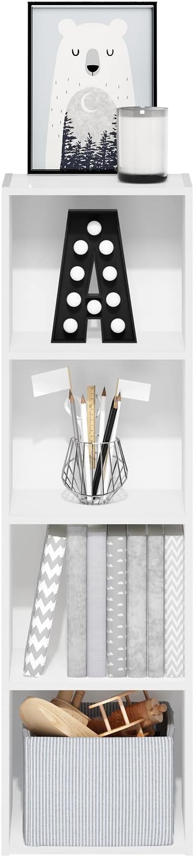 Furinno Luder Bookcase / Book / Storage, 4-Tier Cube - Image 4
