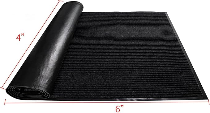 TANYOYO 4' X 6' Commercial Grade Door Floor Mat Brush Step Entrance Mat Vinyl - Image 3