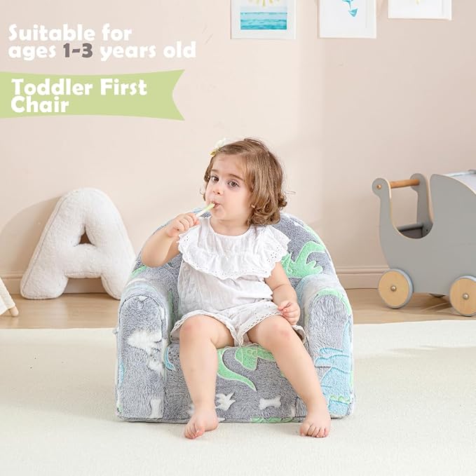 Toddler Chair Comfy, Toddler Couch Fold Out, 2-in-1 Kids Sofa, Flip Out Kids - Image 2
