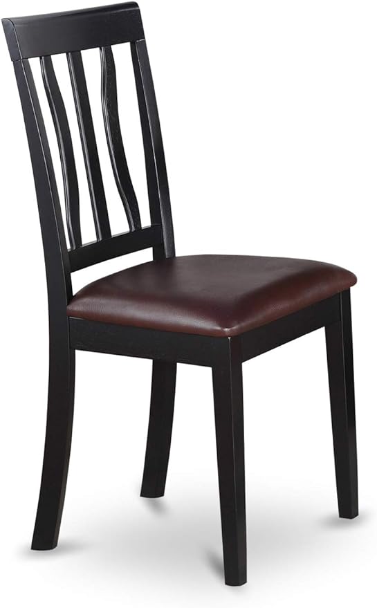 East West Furniture LGAN7-BLK-LC 7 Piece Kitchen Table Set Consist of a - Image 7