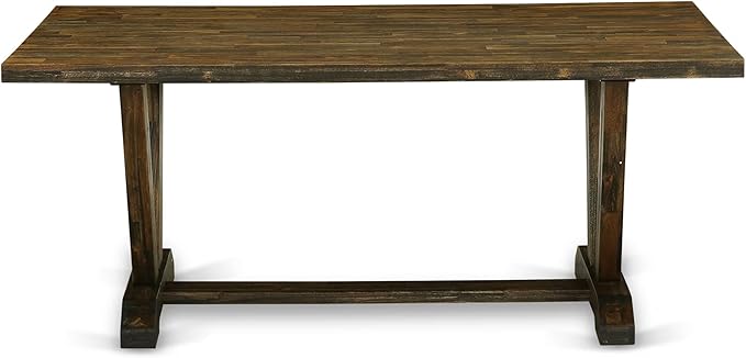 East West Furniture V777VE721-7 7 Piece Dining Room Table Set Consist of a - Image 6
