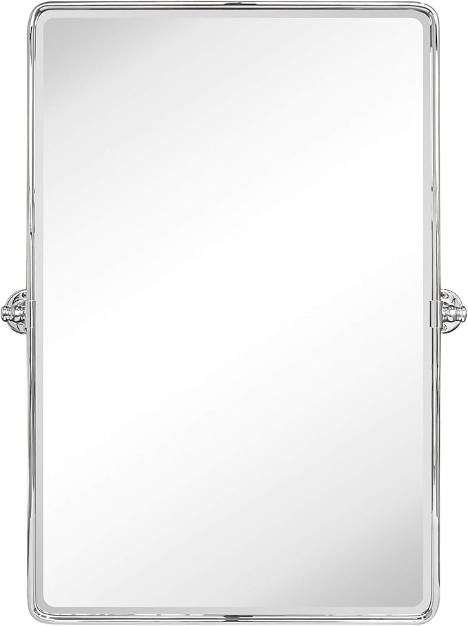 TEHOME 20x30'' Chrome Pivot Mirror Rectangle Bathroom Vanity Mirror Chrome - Image 4