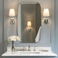 ANDY STAR Brushed Nickel Bathroom Mirror, Large 24x36’’ Brushed Nickel Metal by ANDYSTAR