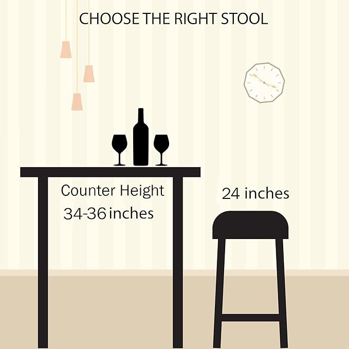 Lavish Home 24-Inch Bar Stools - Image 5
