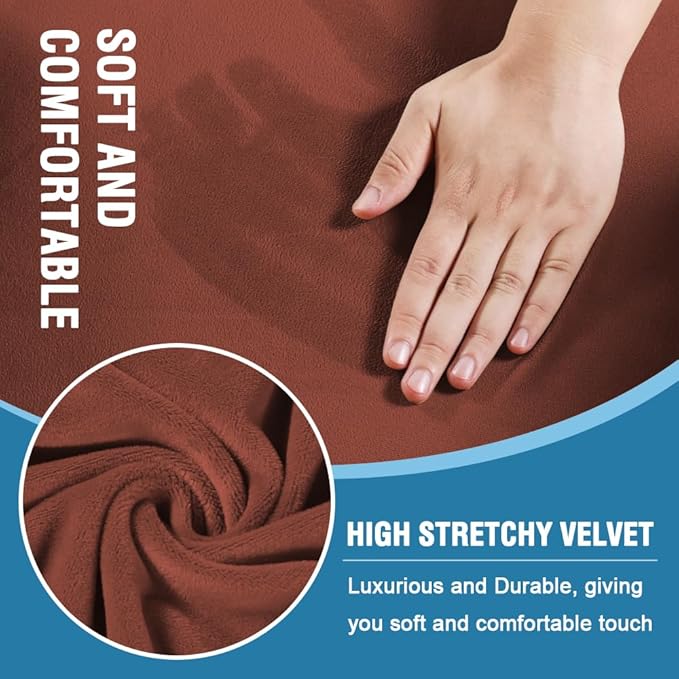 H.VERSAILTEX Sofa Cover 3 Piece T Cushion Sofa Slipcovers Thick Velvet Couch - Image 3