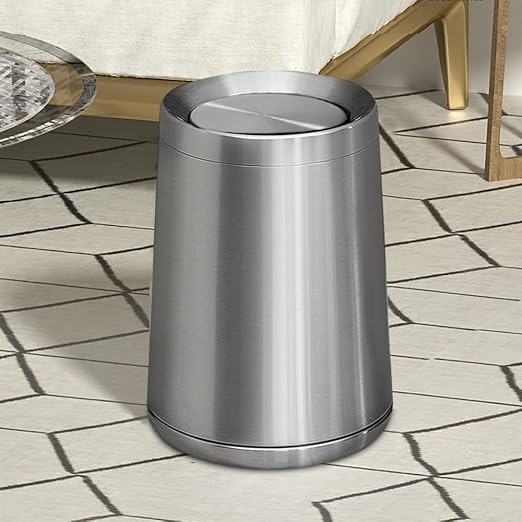 2.6Gallen Brushed Nickel Bathroom Trash Can - Image 7