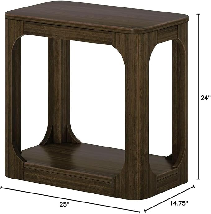 Plank+Beam Modern Rounded Rectangular Side Table - Image 2