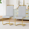 Dining Chairs Set of 2, Faux Leather Dining Chairs by Gopop