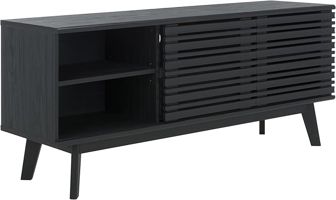 SAFAVIEH ESMA TV Stand for up to 60" Flatscreen – Black, Low Sideboard - Image 9