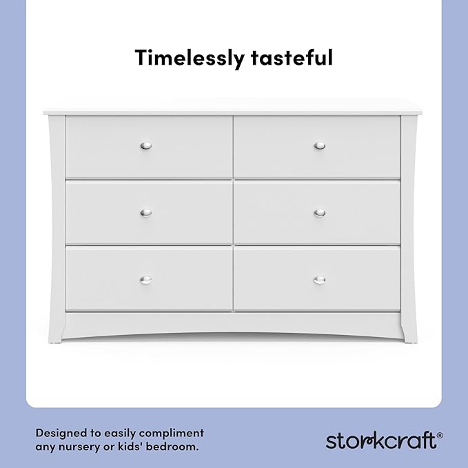 Storkcraft Crescent 6 Drawer Double Dresser – GREENGUARD Gold Certified - Image 8