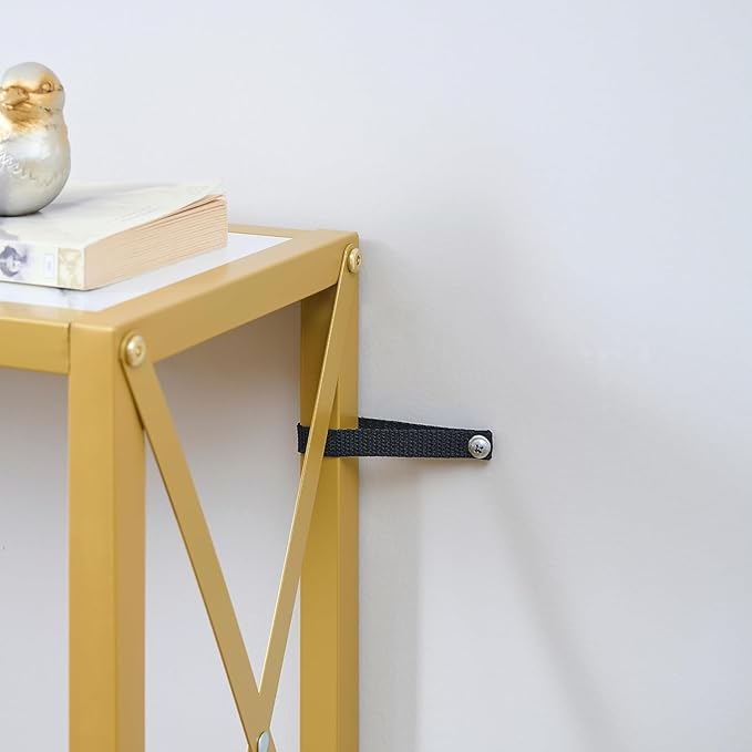 70" Gold Sofa Table, Console Table, Behind Couch Table, Entryway Table Skinny - Image 5