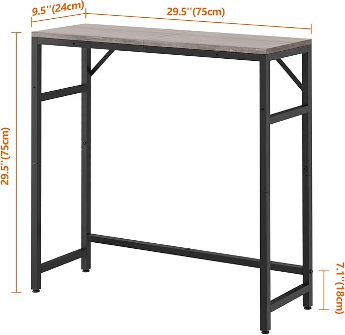 Narrow Console Table, 29.5" Small Entryway Table, Sofa Table - Image 3