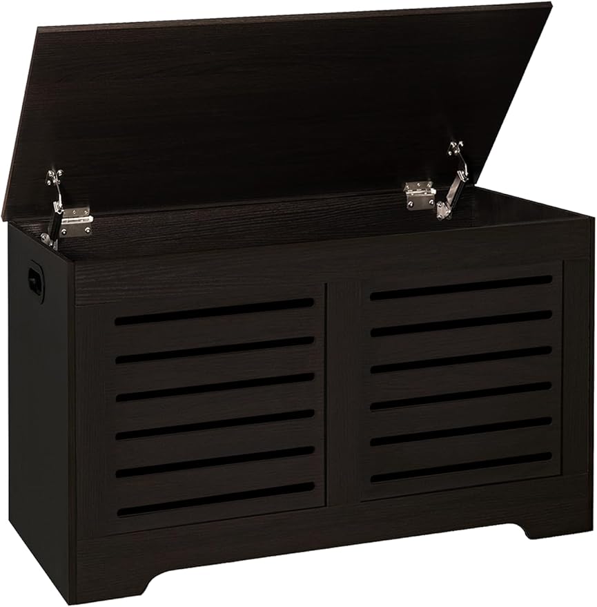 DINZI LVJ Storage Chest, Flip-Top Wooden Toy Box by DINZILVJ