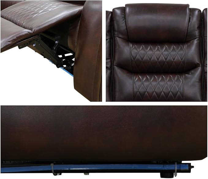 Recliner Chair, Leather Recliner Home Theater Seating, Electric Reclining Chair - Image 6
