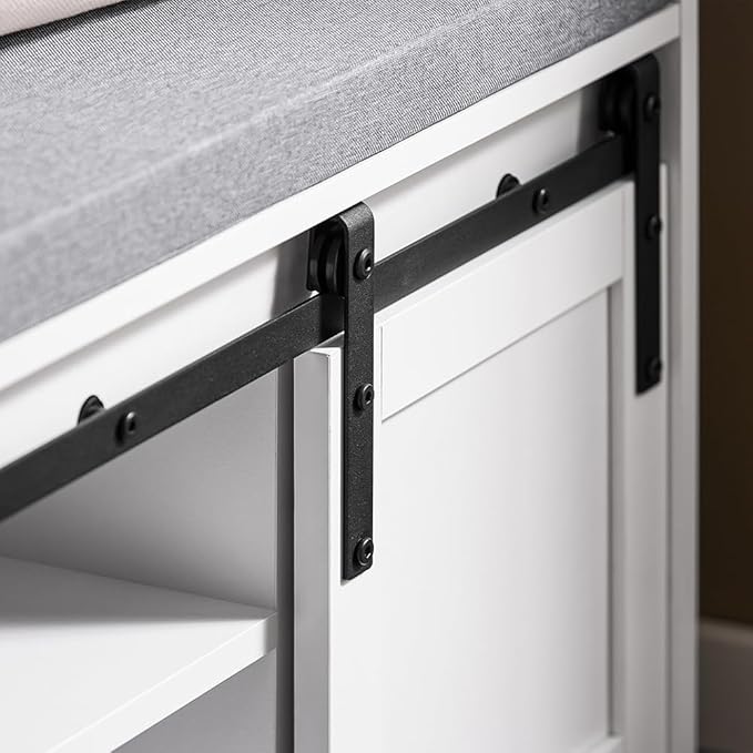 Haotian Industrial Style Shoe Storage Bench, Entryway Hallway Shoe Cabinet - Image 8