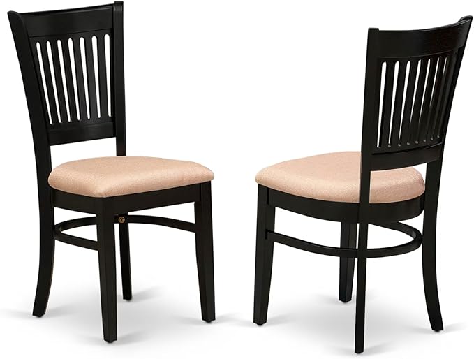 East West Furniture DLVA5-BLK-C 5 Piece Dining Table Set - Image 4