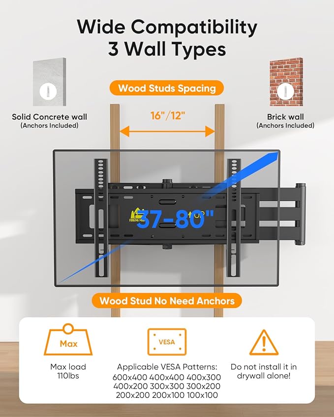 FORGING MOUNT 42 inch Long Arm TV Wall Mount - Image 2