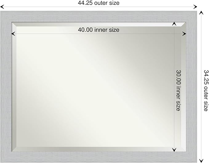 Amanti Art White Bathroom Mirror - Image 4
