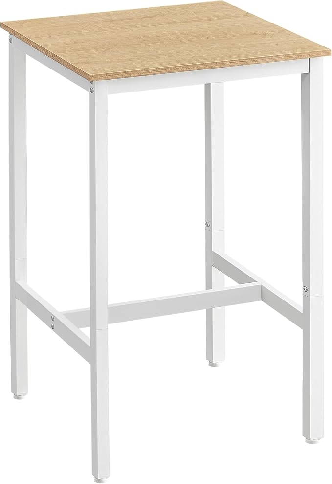 VASAGLE Bar Table, Small Kitchen Dining Table, High Top Pub Table, Height by VASAGLEbySONGMICSHOME