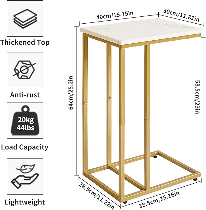 Small Side Tables C Shaped, End Table, Small Table Stand - Image 3