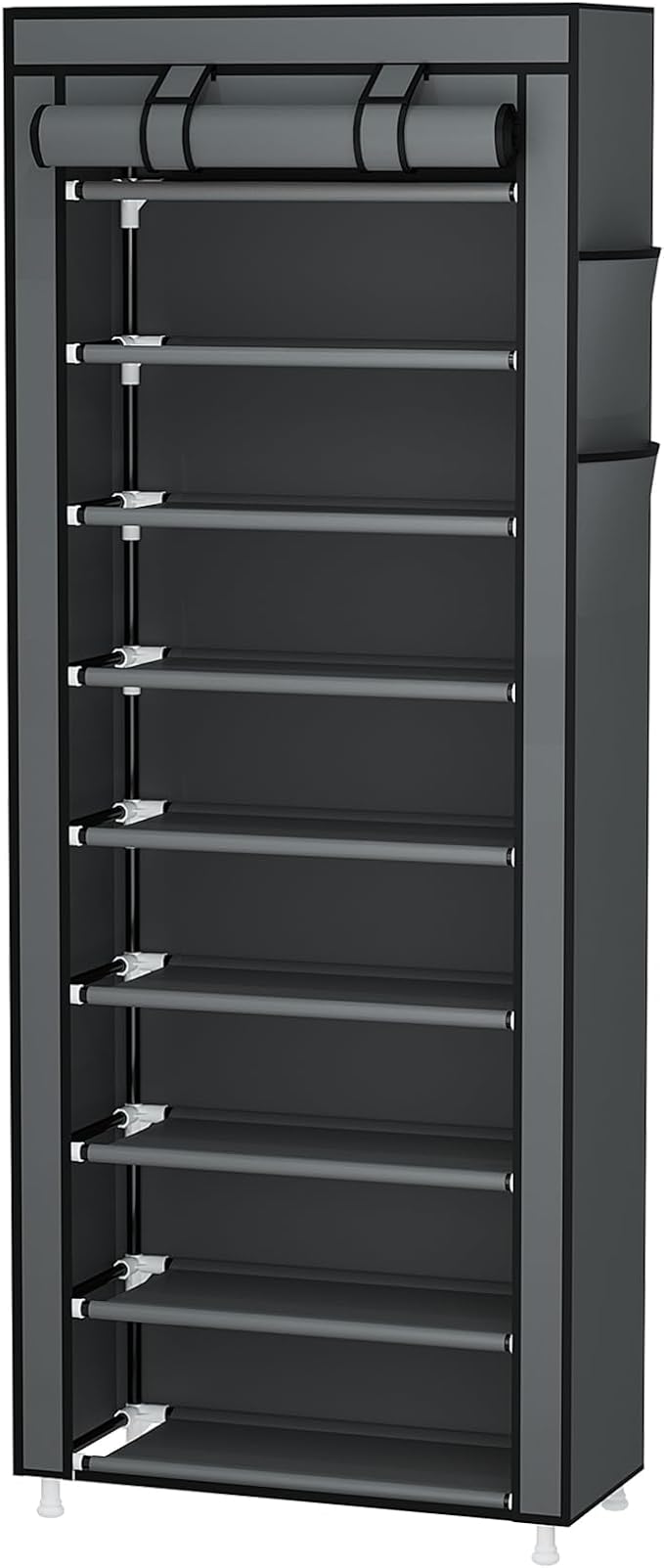 Calmootey 9 Tier Shoe Rack Organizer, Portable Shoe Shelf - Image 4