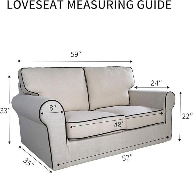 PureFit Reversible Sofa Cover Water Resistant Loveseat Couch Cover, Machine - Image 6