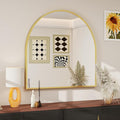 BEAUTYPEAK 31"x32" Arch Bathroom Mirror, Wall Mounted Vanity Metal Frame Mirror by BEAUTYPEAK
