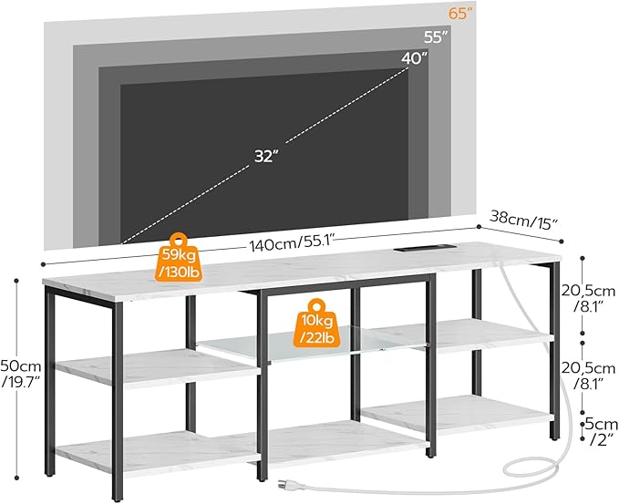 HOOBRO LED TV Stand for 65 Inch TVs - Image 3