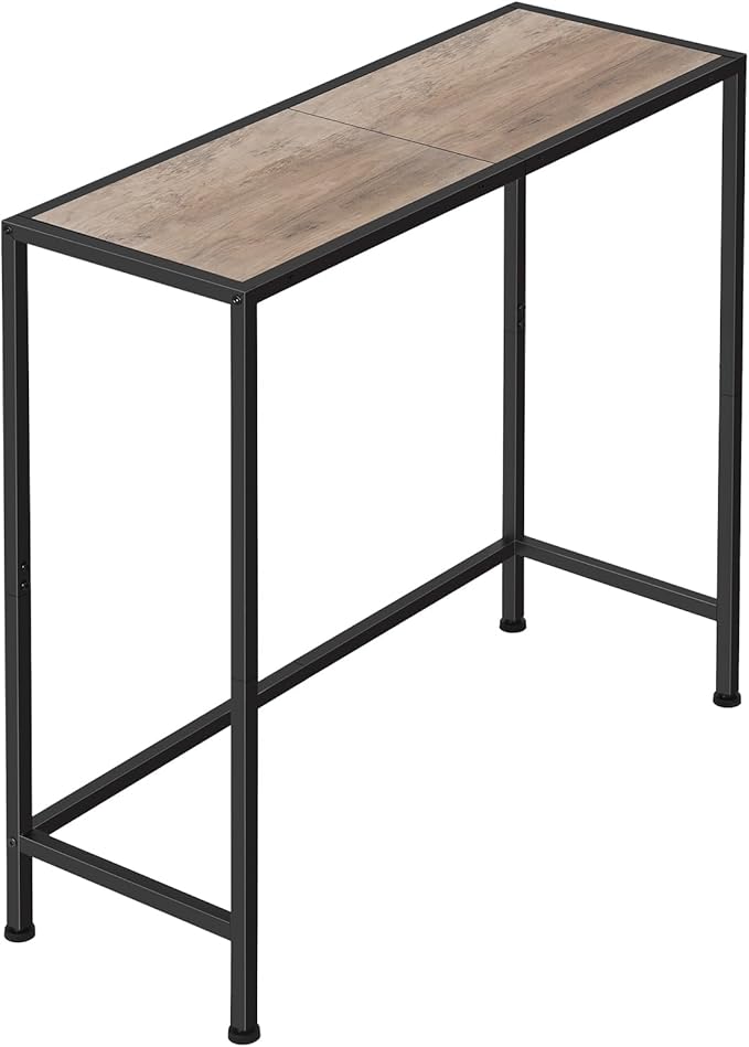Narrow Entryway Table for Hallway Console Table, Thin Sofa Table Behind Couch by NOVIMANGO