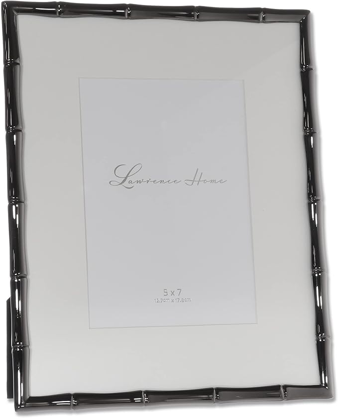 Lawrence Frames 8x10 Black Polished Metal Picture Frame - Image 2