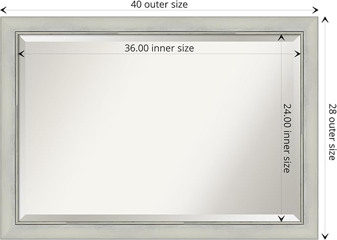 Amanti Art Silver Bathroom Mirror - Image 4