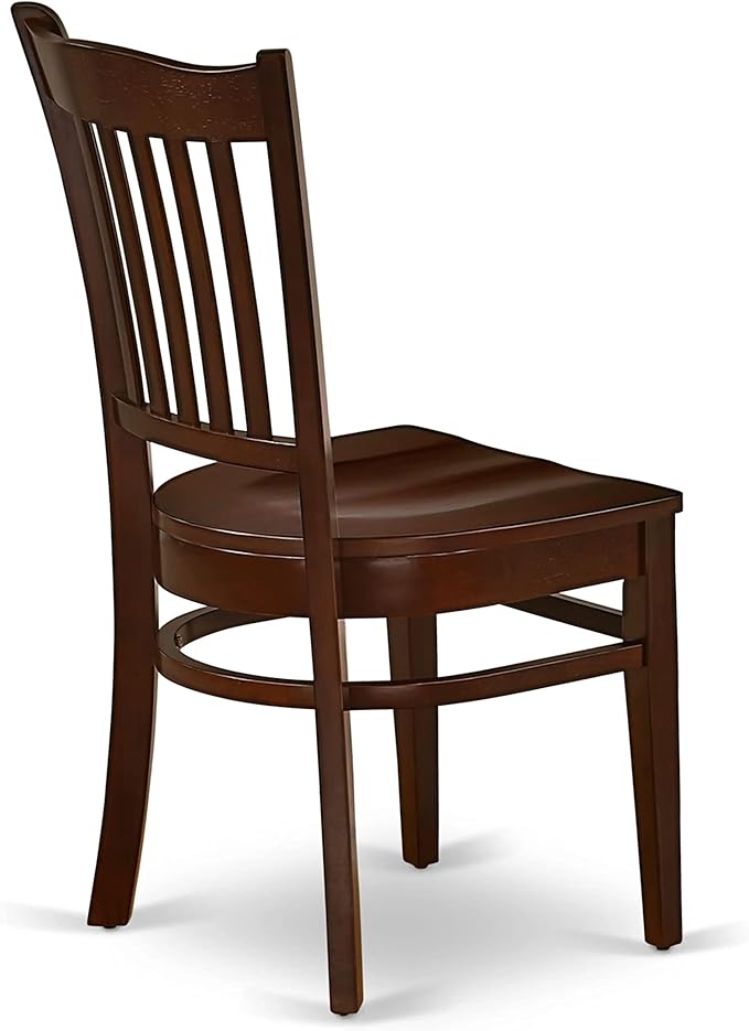 East West Furniture HBGR5-MAH-W 5 Piece Dining Table Set - Image 9