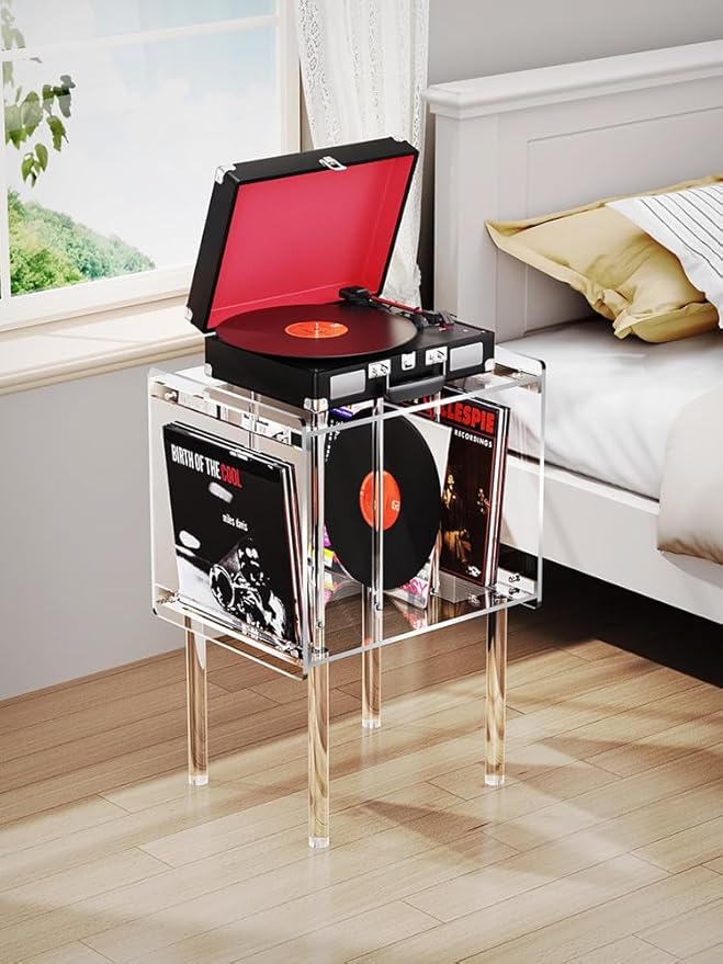 Acrylic Record Player Stand, - Image 9