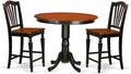 East West Furniture TRCH3-BLK-W 3 Piece Counter Height Dining Table Set by EastWestFurniture