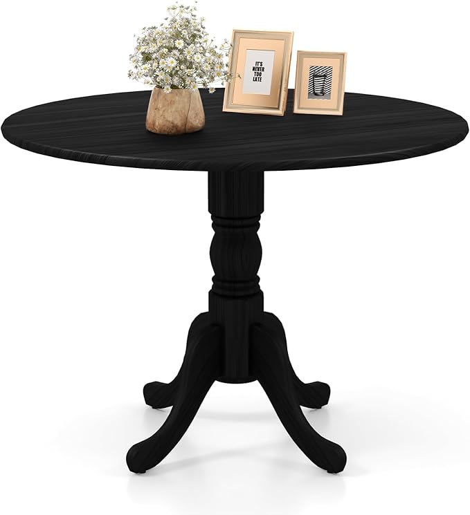 COSTWAY Round Dining Table for 4, 39 inch Kitchen Table by COSTWAY