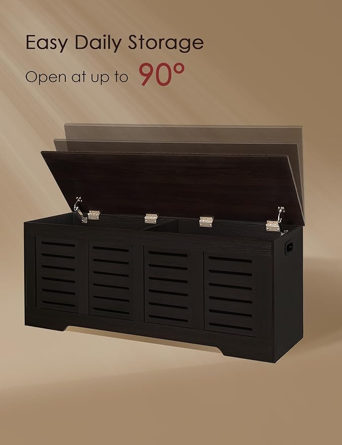 DINZI LVJ Storage Chest, 47.3” Wooden Toy Box - Image 4