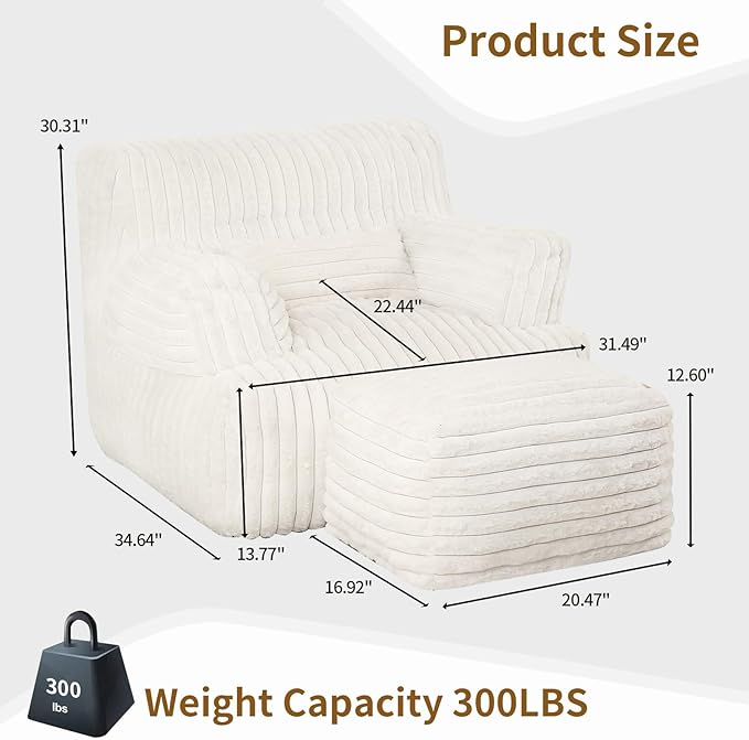 Comfy Gaint Bean Bag Chair - Image 2
