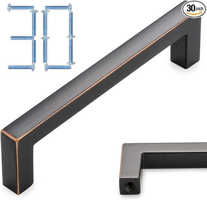 KOOFIZO 30-Pack Solid Square Bar Cabinet Handle by Koofizo