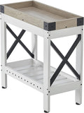 Narrow Side Table, End Table, Sofa Side Table, End Table Nightstand by Zexvida