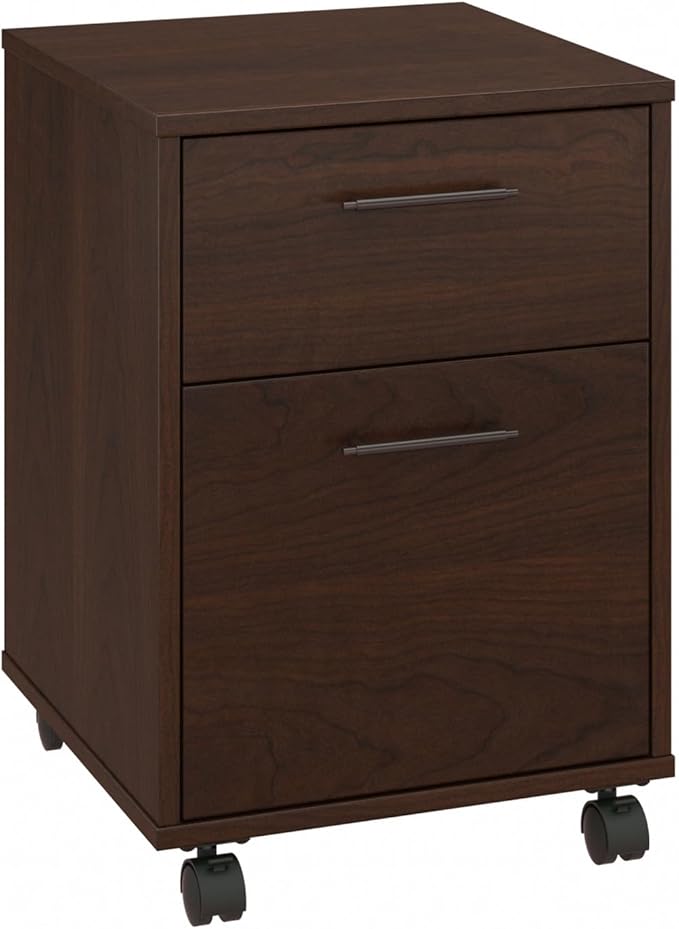 Bush Furniture Key West 2 Drawer Mobile File Cabinet in Bing Cherry by BushHome