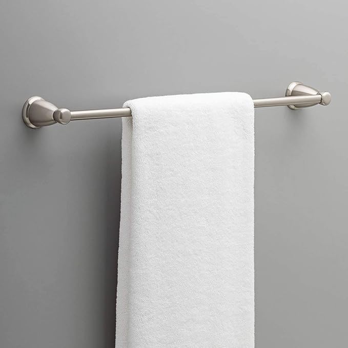 Franklin Brass Kinla 3-Piece Bathroom Set Satin Nickel 24" Towel Bar Rack - Image 5