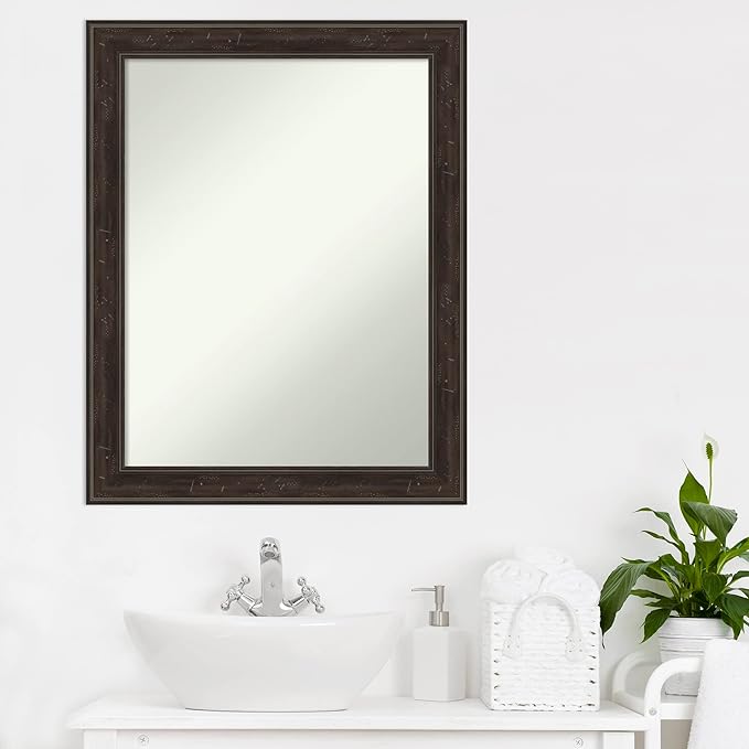 Amanti Art Brown Bathroom Mirror - Image 6