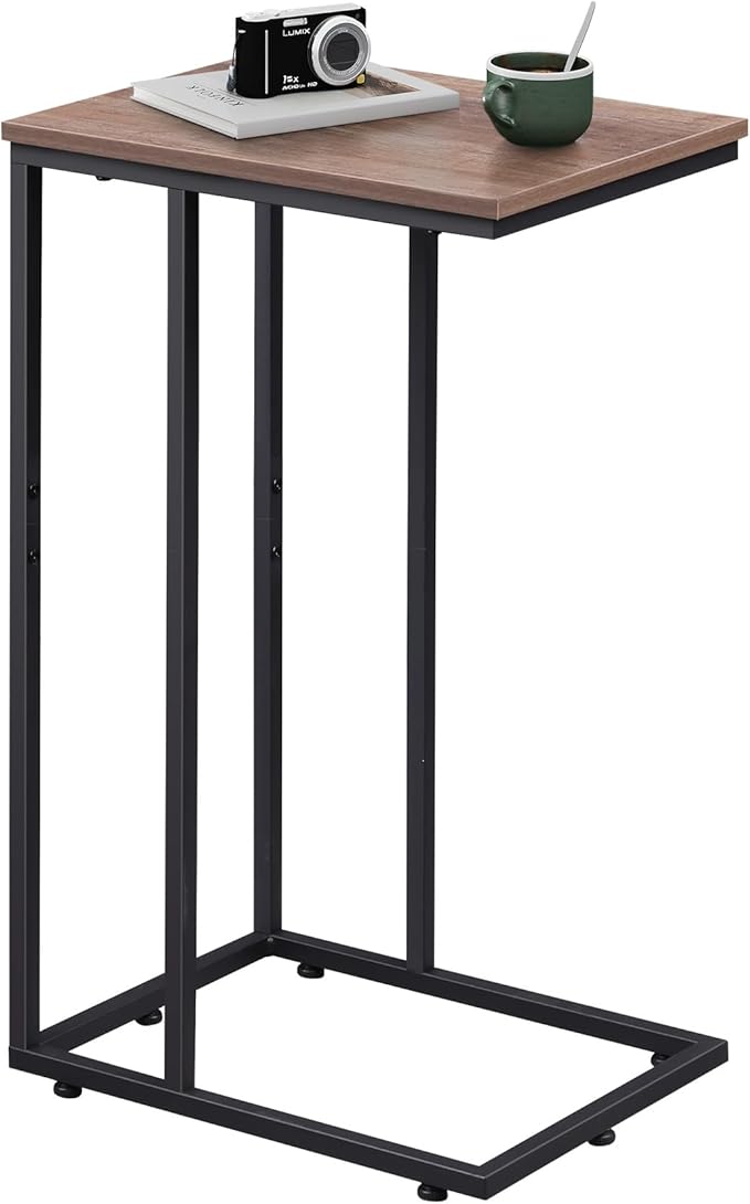 WLIVE C Shaped End Table, Small Side Tables by WLIVE