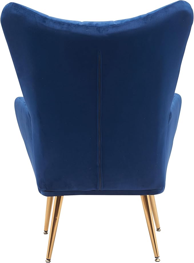 Container Furniture Direct Modern Chic Mid-Century Velvet Accent Armchair - Image 9