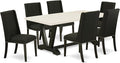 East West Furniture V627FL624-7 7 Piece Modern Dining Table Set Consist of a by EastWestFurniture