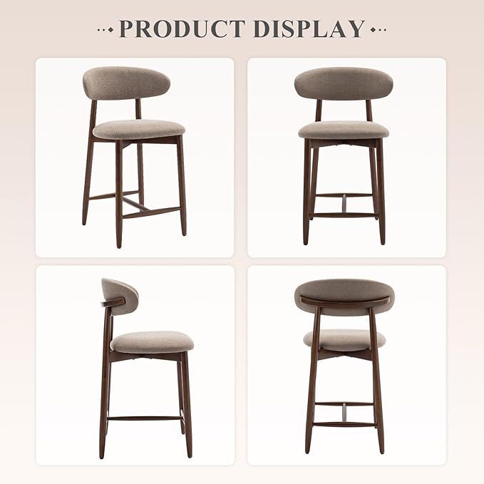 COLAMY Counter Height Bar Stools Set of 6, Kitchen Bar Stools - Image 7