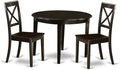 East West Furniture BOST3-CAP-W 3 Piece Modern Dining Table Set Contains a by EastWestFurniture