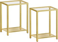 HOOBRO Set of 2 Side Tables, 2-Tier End Table, Nightstands by HOOBRO