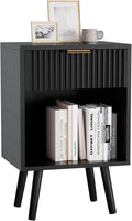 YMYNY Mid Century Modern Nightstand, Side Table, Fluted Night Stand by High-qualityhomefurnishing