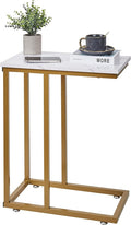 VECELO C Shaped End Side Table for Sofa Couch and Bed Snack TV Tray for Living by VECELO